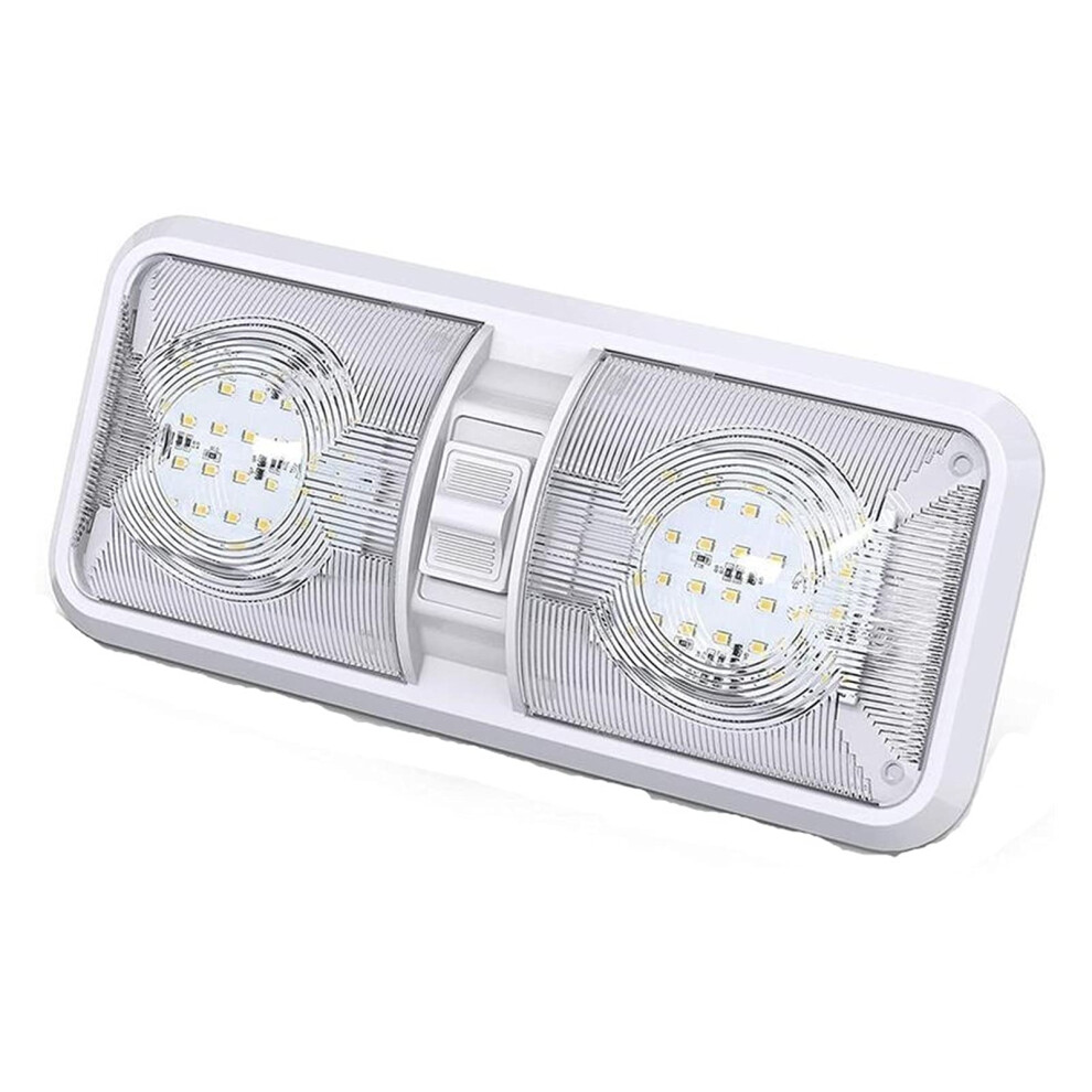 Led Rv S 12V 48 Led Double Dome Ceiling 6500K For Rv Boat Camper Trailer Accessories Light/White 9084446827156