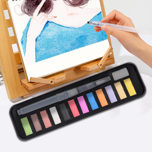 Solid Watercolor Paint Set Soluble Pigment Drawing 1
