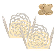 100pcs Hollow Rose Chocolate Candy Cups Wrappers