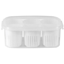 Fridge Transparent 6-Compartment Kitchen Onion Draining Food Container