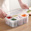 Fridge Transparent 6-Compartment Kitchen Onion Draining Food Container 8
