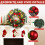 Christmas Wreath with Light Front Door Wall Decoration 11
