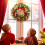 Christmas Wreath with Light Front Door Wall Decoration 10