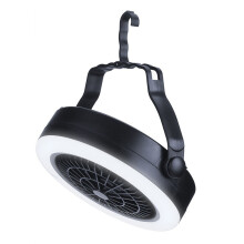 Usb Three In One Camping Fan Lamp 18Led Tent Light Outdoor Black