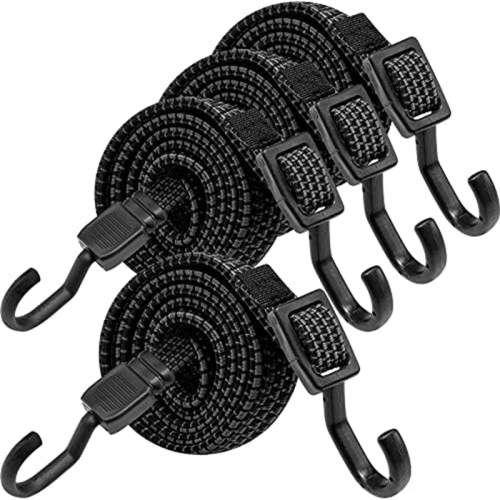 4Pcs Expanders with Hooks, 100cm Elastic Strap for Bicycle Carriers