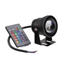 10W RGB LED Underwater Pool Lamp Black