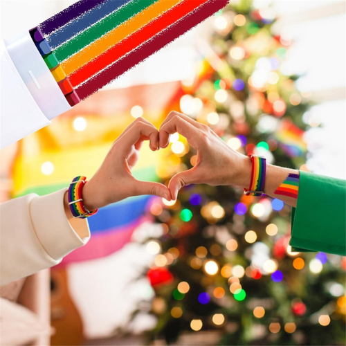4 stk. regnbue ansigtsmaling til Gay Pride Day-flag 1