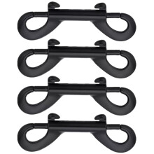 4 Pcs Double Ended Bolt Snaps Hook, 3.5 Inch Zinc Alloy Metal Clip for Dog Leash, Key Holder, Carabiner, Black