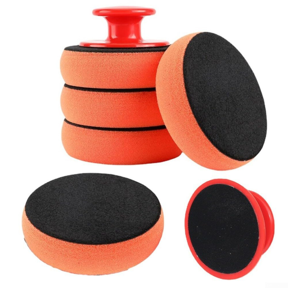5Pcs Foam Wax Applicator Pads With Handles For Car Polishing, Buffing, And Detailing Â Soft, Durable, And Ergonomic Design 6038364268136
