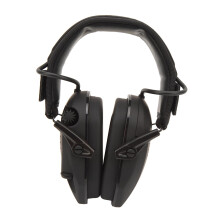 Noise Reduction Earmuffs for Outdoor Use, Soft Padding Foldable Ear Protection, Adjustable Hearing Protection Earmuffs in Black