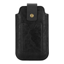 Men PU Leather Phone Holster Retro Universal Case