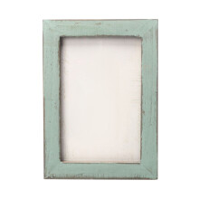 6-Inch Wooden Photo Frame for Home Shop Store (Light Blue)