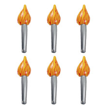 6Pcs Inflatable Torch Toy PVC Kids Performance Props Assorted Color