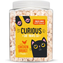 CURIOUS Freeze Dried Chicken Breast Cat Treats 100% Natural 454g