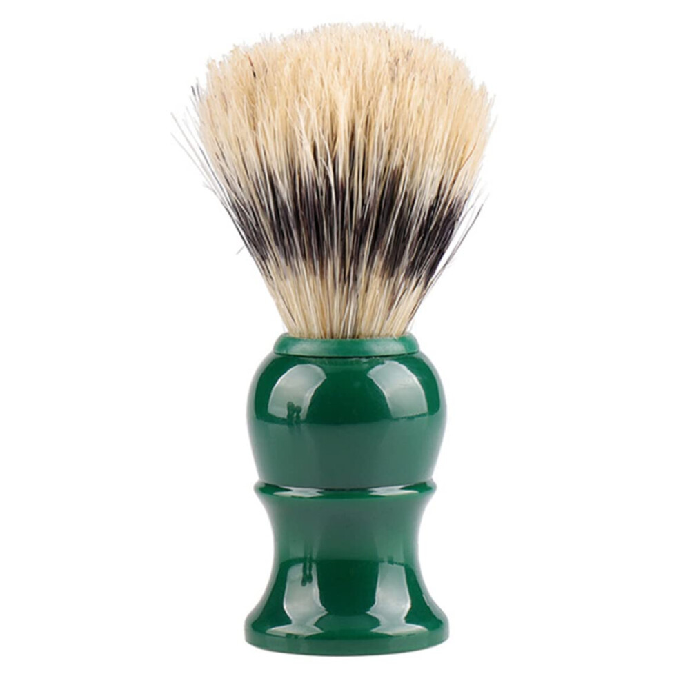 Hair Shaving Brush with Bristle Handle for Safety Razor Neck Sweep - Green Shaving Brush for Men