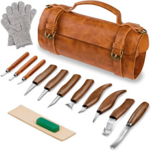 Wood Whittling Kit, 15pcs Wood Carving Tools Kit, Wood Whittling Kit for Beginners