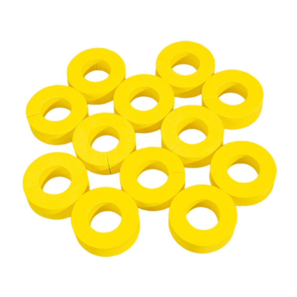 12PCS Heatless Curlers Sponge C-Shape Rollers for Long Hair - Reusable Large Yellow Hair Rollers for Heatless Blowout