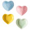 4pcs Ceramic Seasoning Plates Heart Shaped Condiment Bowls 4