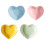 4pcs Ceramic Seasoning Plates Heart Shaped Condiment Bowls 7