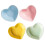 4pcs Ceramic Seasoning Plates Heart Shaped Condiment Bowls 10