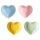 4pcs Ceramic Seasoning Plates Heart Shaped Condiment Bowls 8