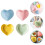 4pcs Ceramic Seasoning Plates Heart Shaped Condiment Bowls 3