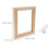 Solid Wood Photo Frame 23.00x17.00x1.80cm Light Brown 2