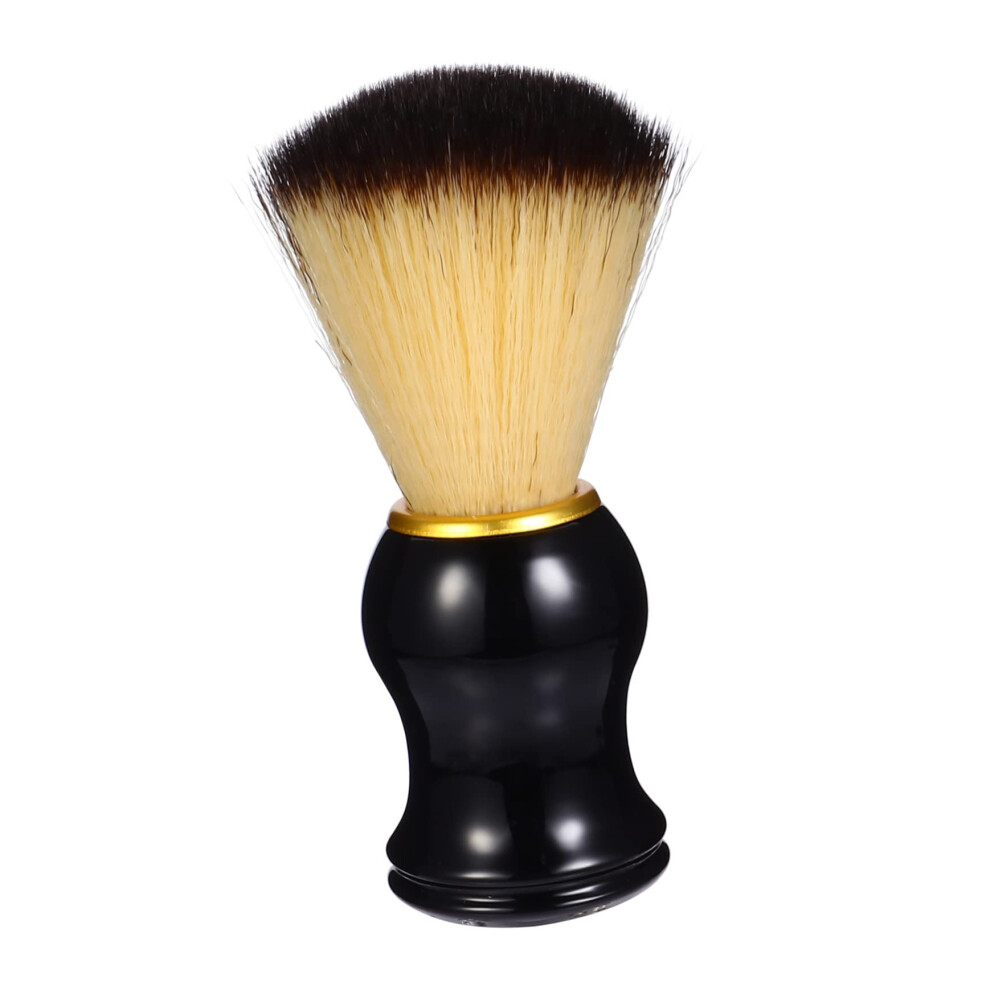 Two-Color Nylon Foaming Shaving Brush with Wooden Handle for Men Comfortable Grooming Tool for Fathers and Grandfathers