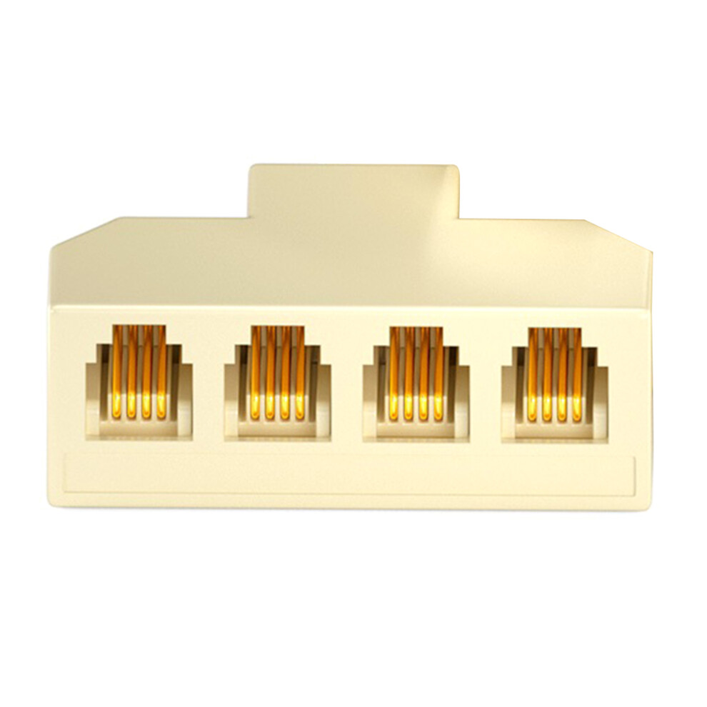 4 Way Rj11 Socket Telephone Splitter Adapter Support 6P4c 6P2c 7627000027450