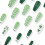 Medium Press on Nail In Green Shamrock Pattern Acrylic Stick on 4