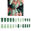 Medium Press on Nail In Green Shamrock Pattern Acrylic Stick on 7
