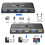 Fast Speed KVM Switcher 4K60Hz for 2 Computers 1 Display with 2