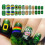 24x Saint Patricks Day Press On Nail Rainbow Lip Print False 2