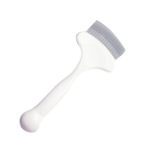 Pet Hair Knot Grooming Comb Cat Brush Self-Cleaning Tool for Cats - Stainless Steel, Ergonomic Handle, Large Size