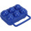 6 Egg Carton, 6 Count Blue ABS Plastic Egg Storage Container with Grid for Half Dozen Eggs 3