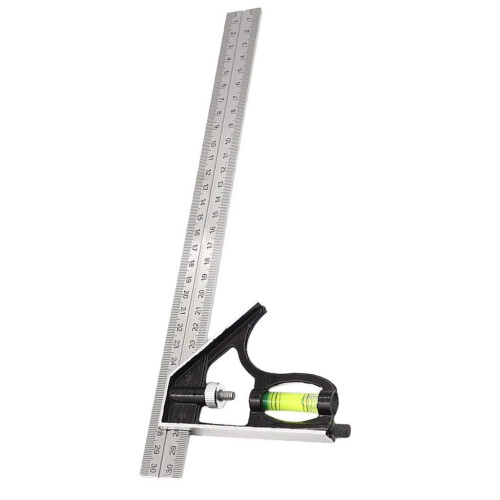 300mm Adjustable Engineer Combination Try Square Set Right Angle Ruler Measuring Tool for Precision Layout and Alignment