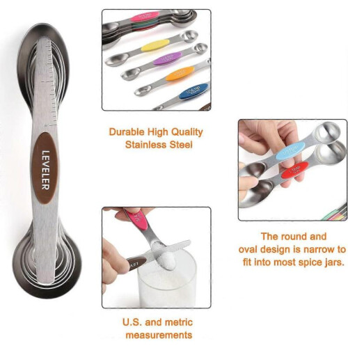 9-Piece Stackable Magnetic Measuring Set for Dry & Liquid Ingredients 2