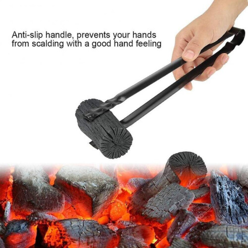 Heavy-Duty BBQ Charcoal Tongs with Locking Clip 2
