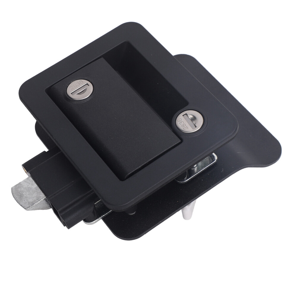 RV Enclosed Entry Door Lock with Paddle Deadbolt Handle Latch Black for Trailer-image-OPC-PKDTFKR-NEW