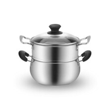 Thickened Stainless Steel Soup Pot for Home Use, Small Steamer Compatible with Gas and Induction Cookers