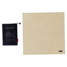 Fireproof Camping Ground Fiberglass Insulation Mat 50x50cm Portable Heat Resistant Blanket for Barbecue Picnic Use