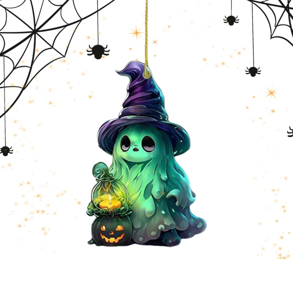 Halloween Car Pendant - 2D Acrylic Charm Ornament For Rearview Mirror, Window, Tree, Wall, And Backpack Decor 1 9016109754592