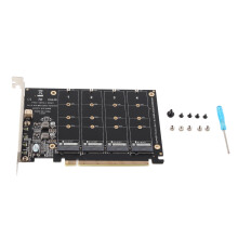 M.2 NVME SSD to PCIE X16 Adapter 4 Port High Speed