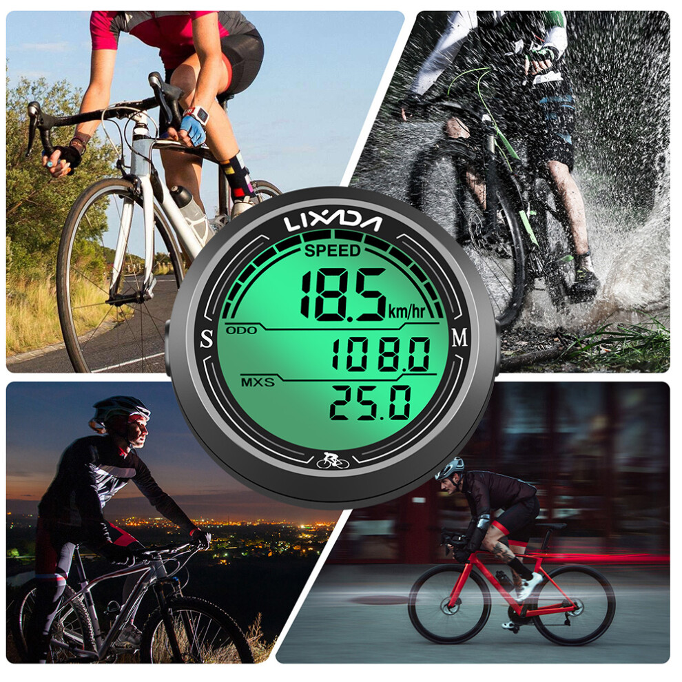 Bike Speedometer Waterproof Wired 30km/h Round Computer with Backlight Screen-image-OPC-PKDTGBY-NEW