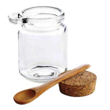 8oz Glass Jar with Cork & Spoon - Bath Salt/Candy Storage