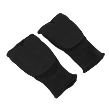 Breathable Elastic Boxing Hand Wraps with Padded Inner Gloves, Black