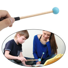 Percussionsschlägel aus Gummi & Ahorn für Zungen-Trommel, 22 cm, Blau