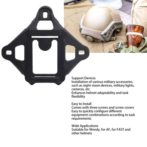 Professional Nylon Night Vision Helmet Mount for FAST Helmets Black 2