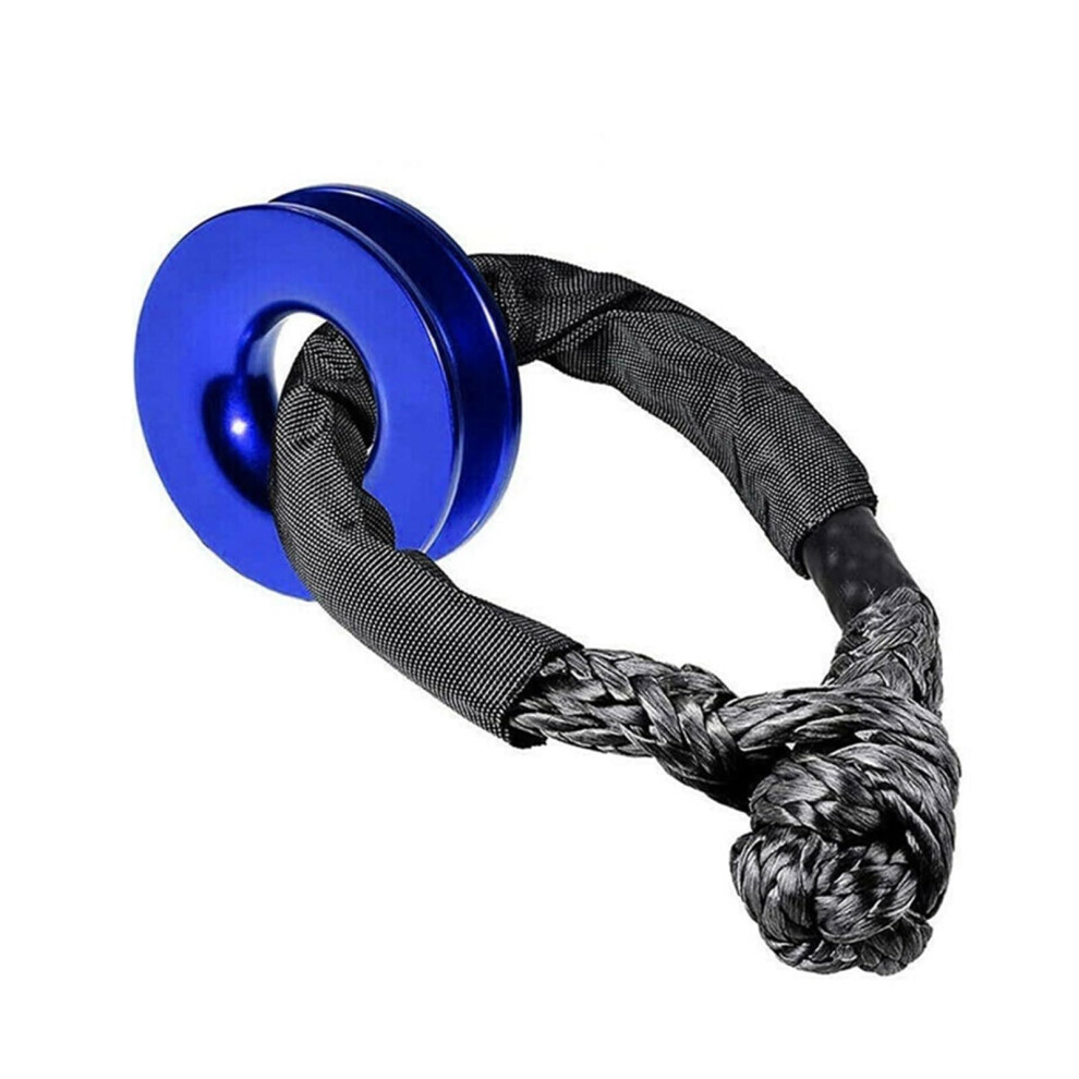 41000Lbs Winch Rope Synthetic Soft Shackle Recovery Ring Set For Truck Vehicle Recovery With Protective Sleeve And Rugged Shackles 6447073569920