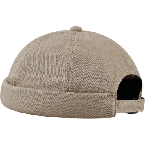 Adjustable Skullcap Beanie - Brimless Retro Fisherman Hat with Rolled Cuff 2